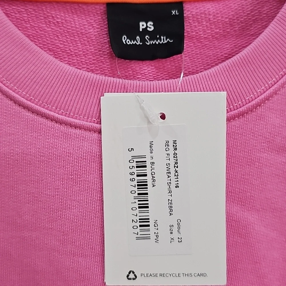 NWT Paul Smith Crewneck Sweater Size XL Pink